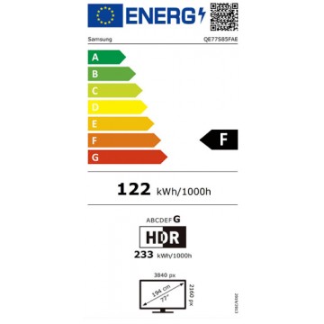Samsung Smart Τηλεόραση 77" 4K UHD OLED S85F HDR (2025) QE77S85FAEXXH